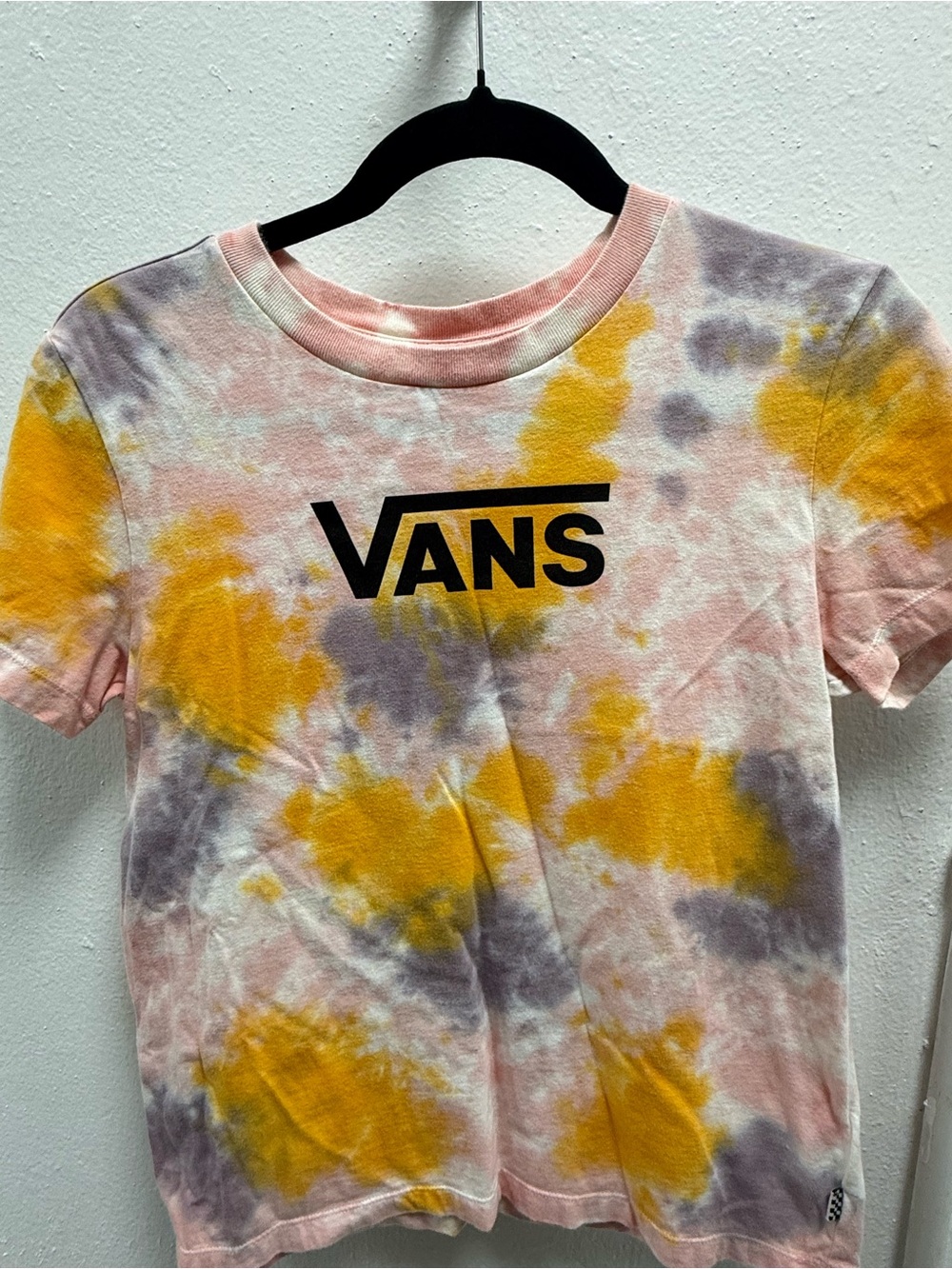 Vans Pink, Yellow & Gray Tie-Dye Short Sleeve Tee